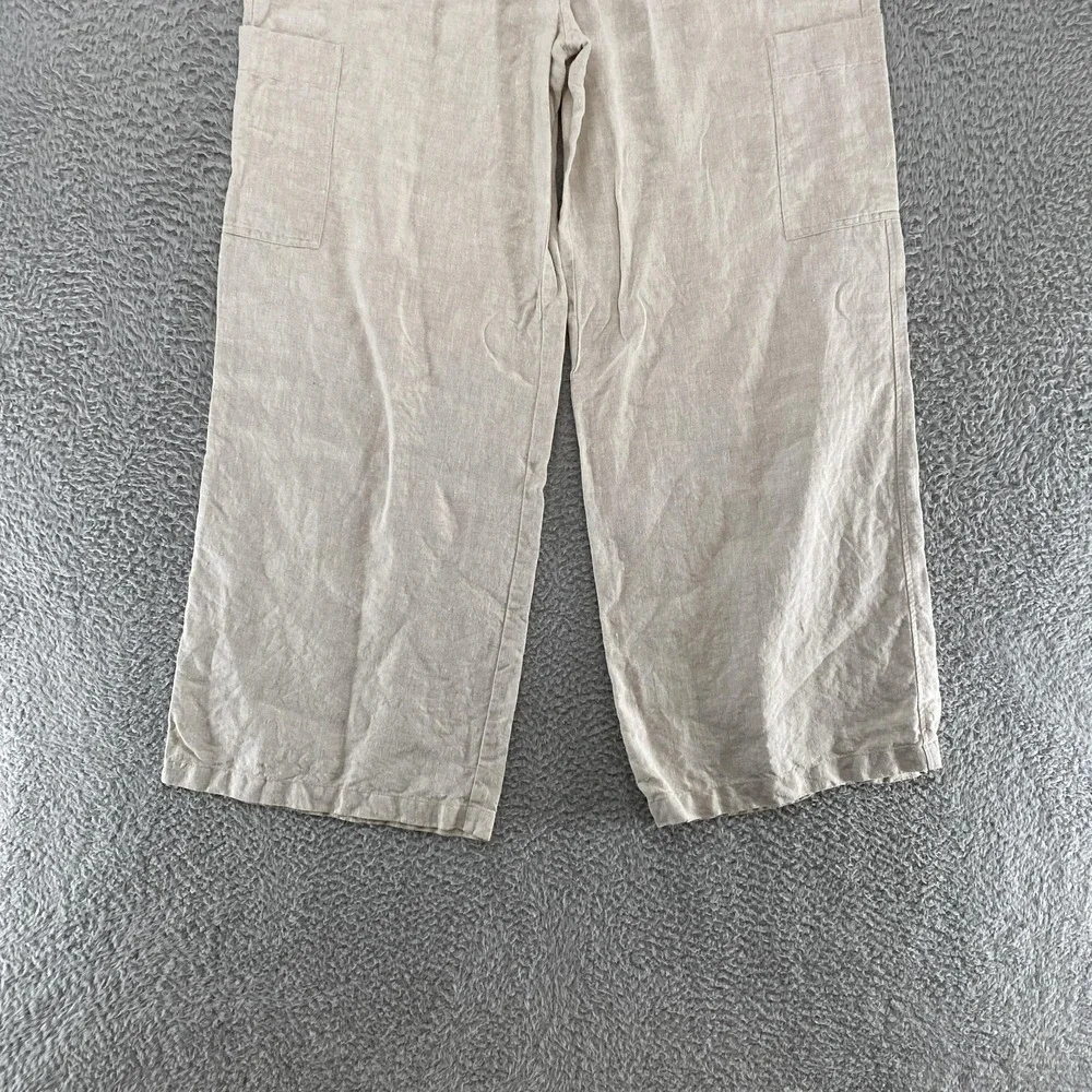 Reformation Cargo Pants Womens Medium Ethan 100% Linen Wide Leg Baggy Capsule